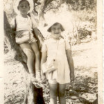 mommy and Joe young by the tree