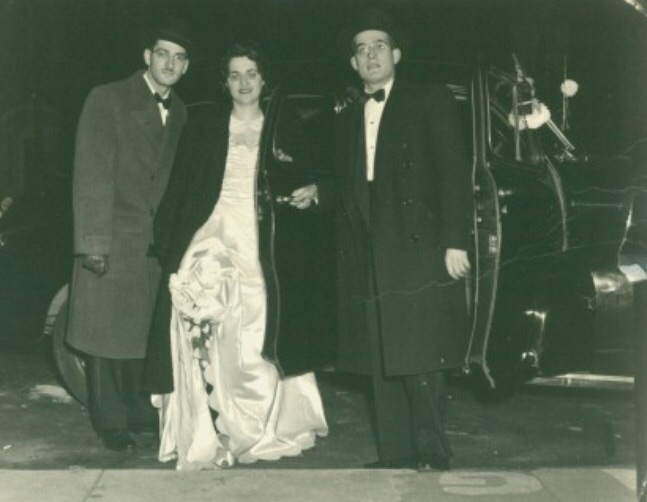 Daddy A"H aunt Bella and uncle Rhiner A"H at their wedding