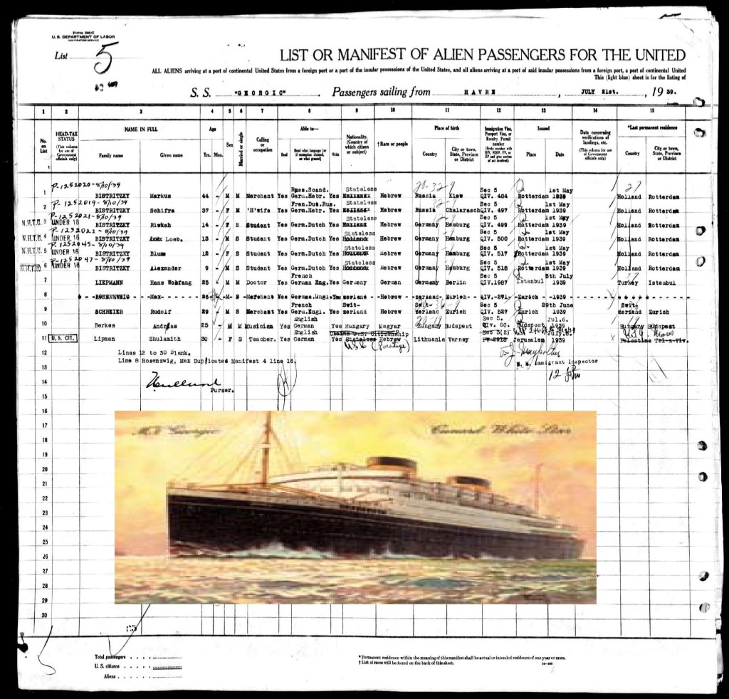 ss georgic manifest